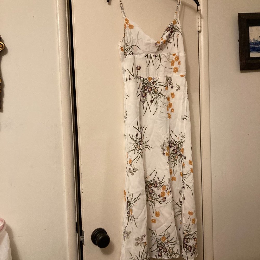 Reformation Gala Dress - Elegant White Floral Dress- Size 2 - Princess Print - Picture 7 of 8